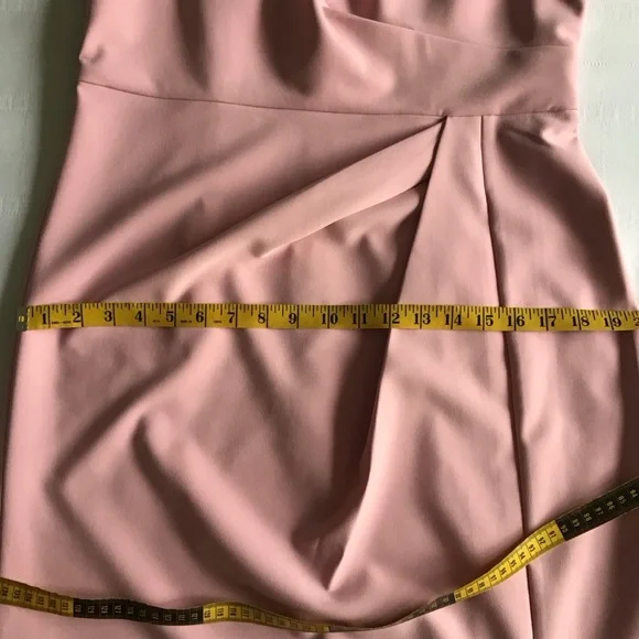 Kay Unger Long Sleeves Margerite Pleated Column Gown Size 12 - Picture 11 of 15